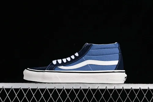 All categories Vans Vans series Vans Mid Vans China Vans Sk8-Mid Vans official navy blue mid-top retro classic casual canvas shoes VN0A391F5TU
